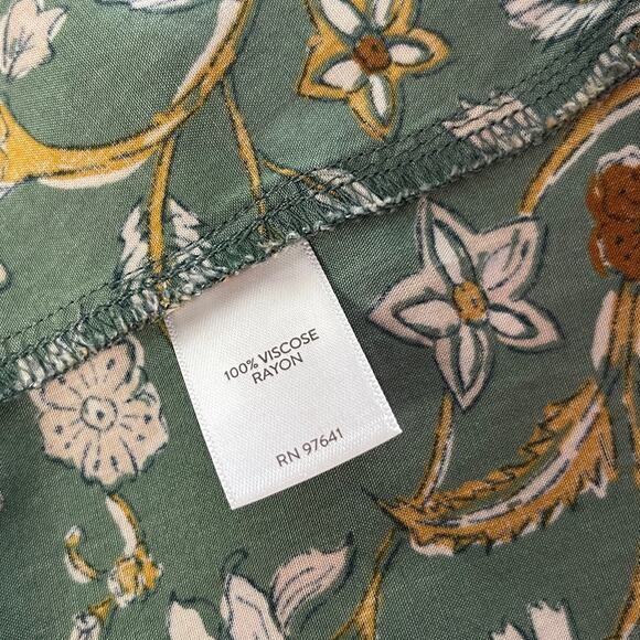 Pure Jill Printed V-neck Maxi Floral Boho Lagenlook Dress Size S - Picture 10 of 11